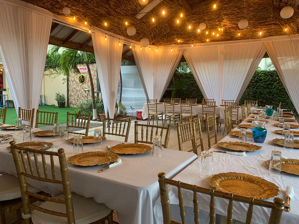 Gazebo event space at Footprints Cafe